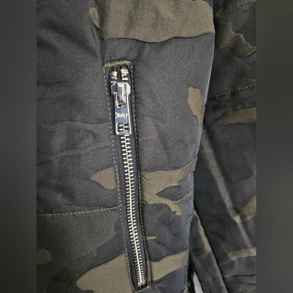 Juicy Couture Womens Camo Puffer Moto Jacket - M - Picture 5 of 8